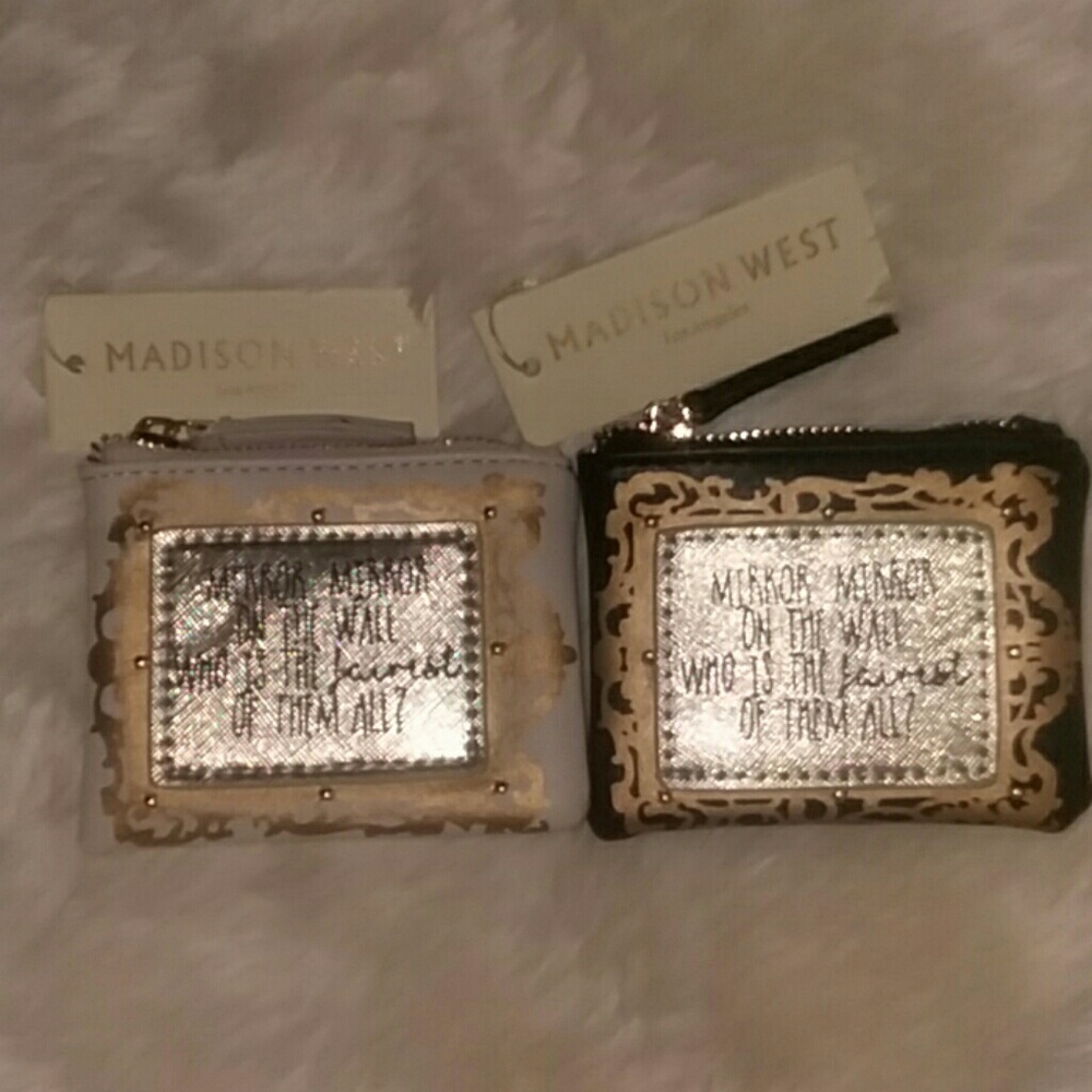 Lot of 2 NWT Maddison West Coin Pouch MSRP 36$ ZIP